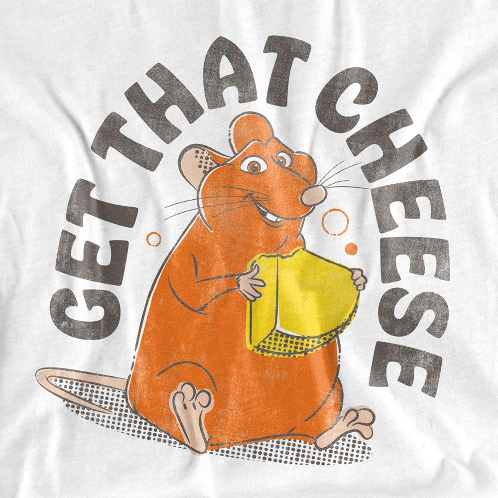 White - Side - Ratatouille Unisex Adult Get That Cheese Long-Sleeved T-Shirt