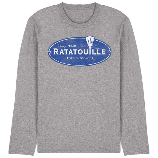 Athletic Heather - Front - Ratatouille Unisex Adult Logo Long-Sleeved T-Shirt
