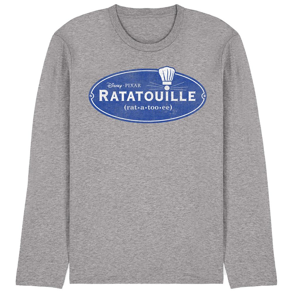 Athletic Heather - Front - Ratatouille Unisex Adult Logo Long-Sleeved T-Shirt