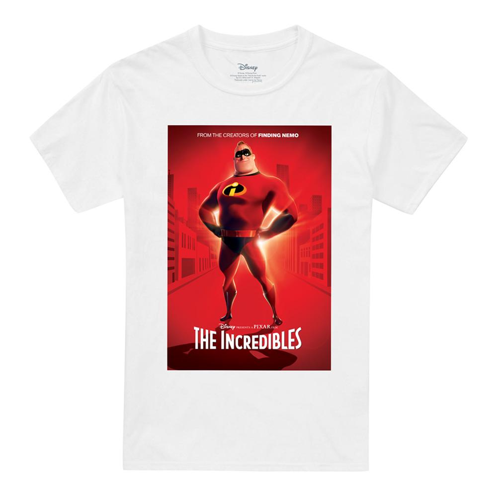 White - Front - The Incredibles Unisex Adult Movie Poster T-Shirt