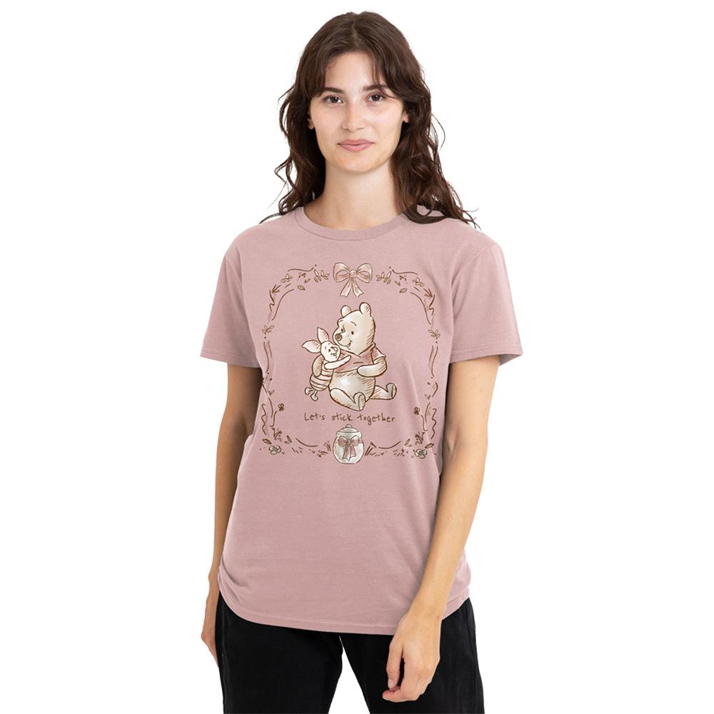 Pink - Lifestyle - Winnie the Pooh Womens-Ladies Piglet Bow T-Shirt