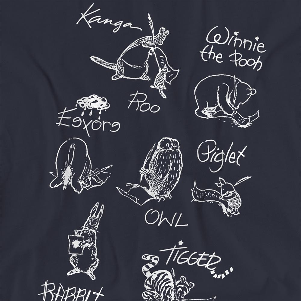 Deep Navy - Side - Winnie the Pooh Womens-Ladies Classic Characters T-Shirt