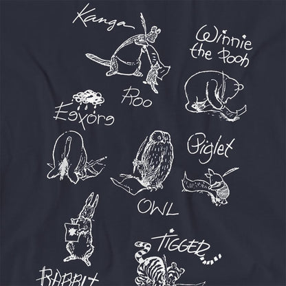 Deep Navy - Side - Winnie the Pooh Womens-Ladies Classic Characters T-Shirt