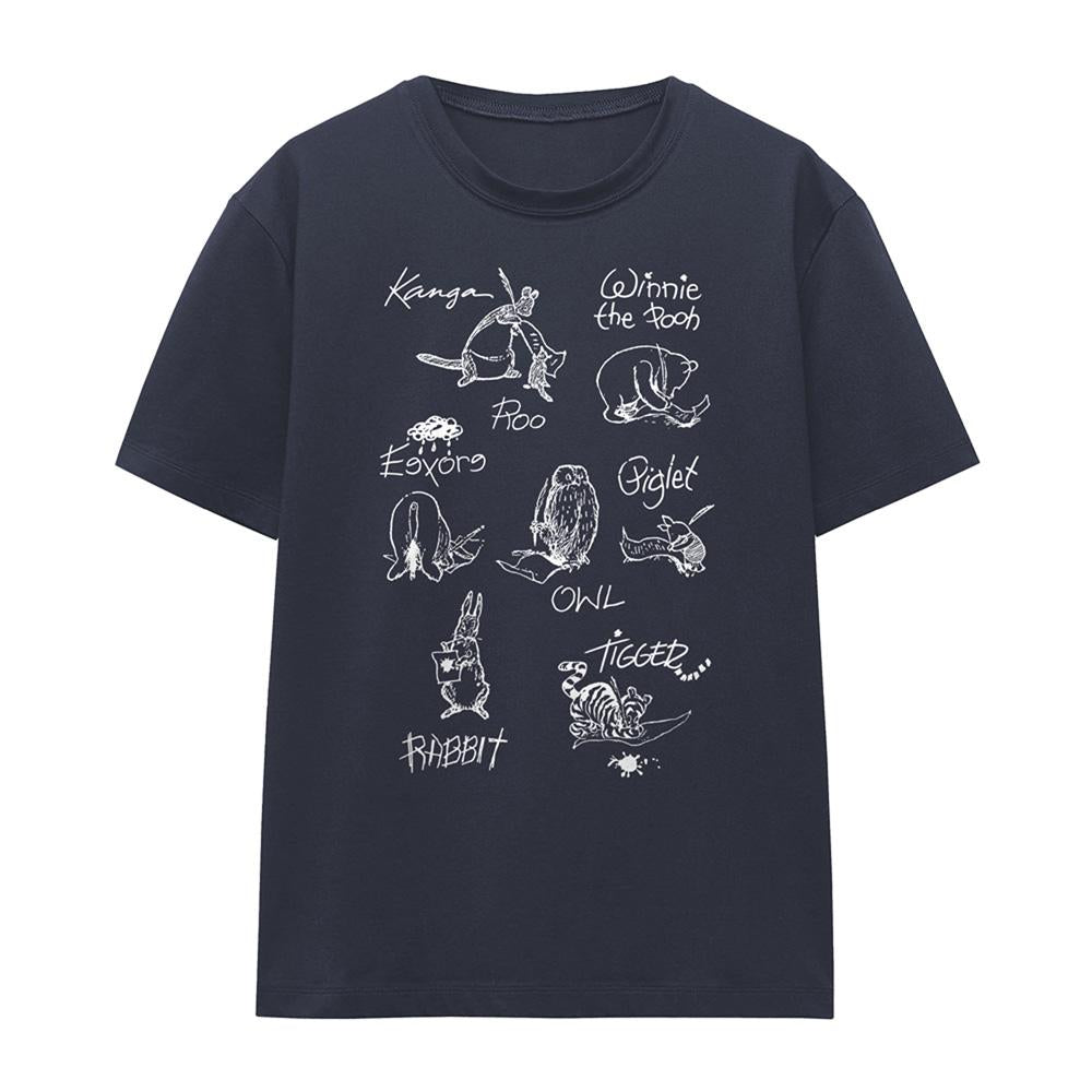 Deep Navy - Front - Winnie the Pooh Womens-Ladies Classic Characters T-Shirt