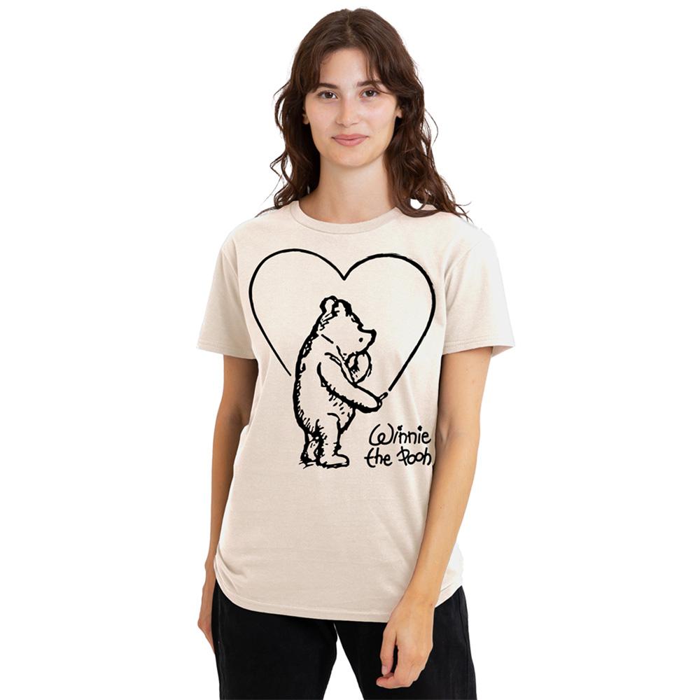 Natural - Lifestyle - Winnie the Pooh Womens-Ladies Classic Heart T-Shirt