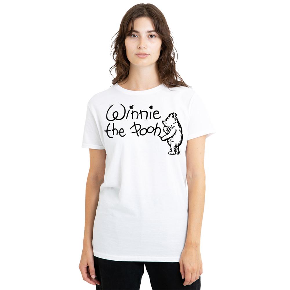 White - Lifestyle - Winnie the Pooh Womens-Ladies Classic Logo T-Shirt