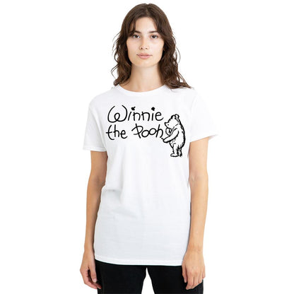 White - Lifestyle - Winnie the Pooh Womens-Ladies Classic Logo T-Shirt