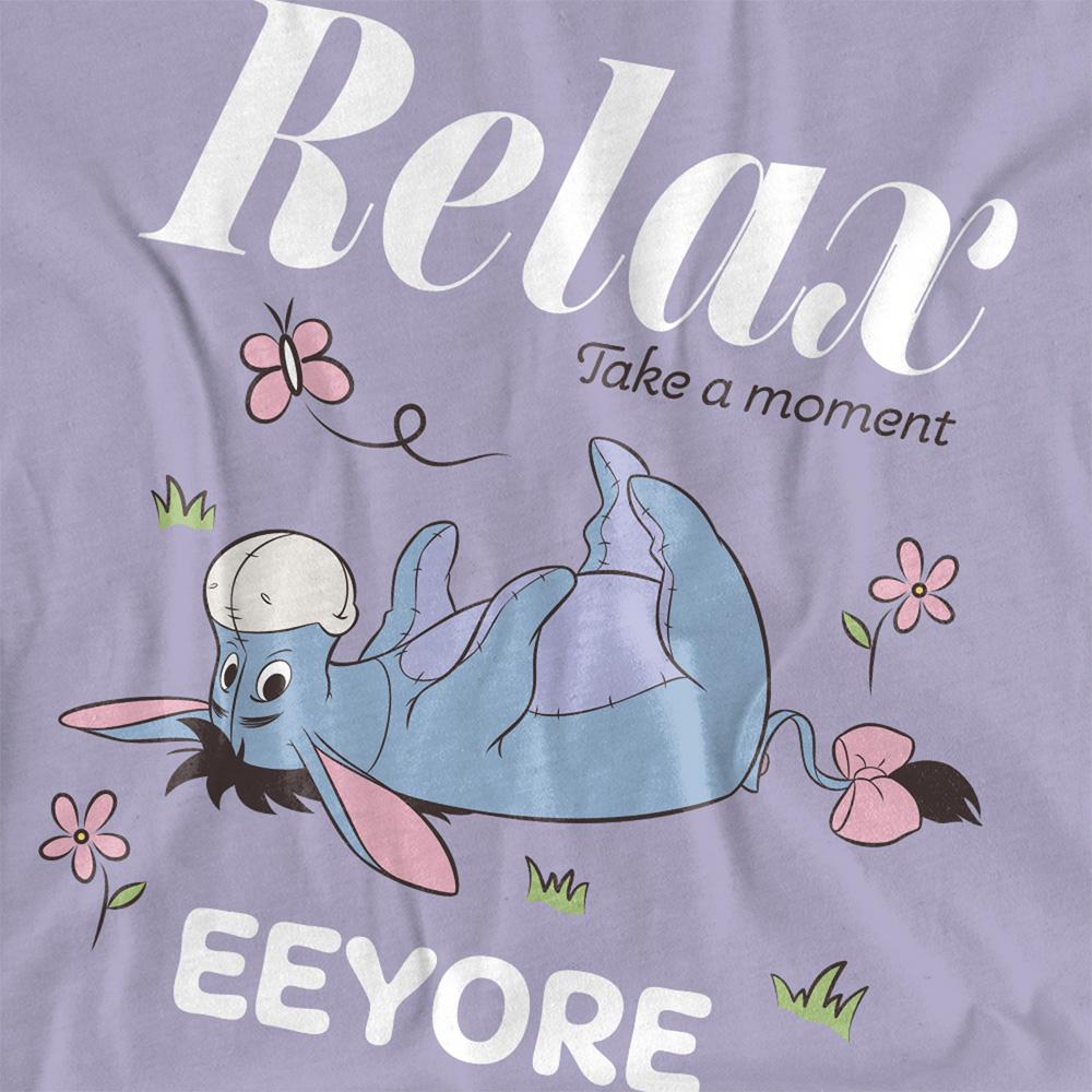 Lavender - Side - Winnie the Pooh Womens-Ladies Relax Eeyore T-Shirt