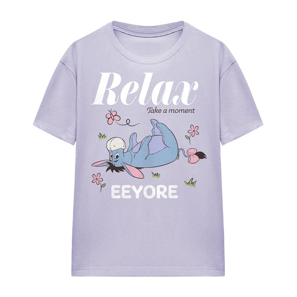 Lavender - Front - Winnie the Pooh Womens-Ladies Relax Eeyore T-Shirt