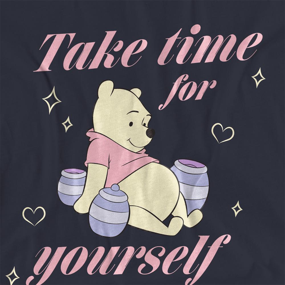 Deep Navy - Side - Winnie the Pooh Womens-Ladies Take Time T-Shirt