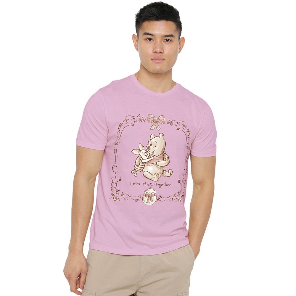 Pink - Lifestyle - Winnie the Pooh Unisex Adult Winnie The Pooh & Piglet Bow T-Shirt