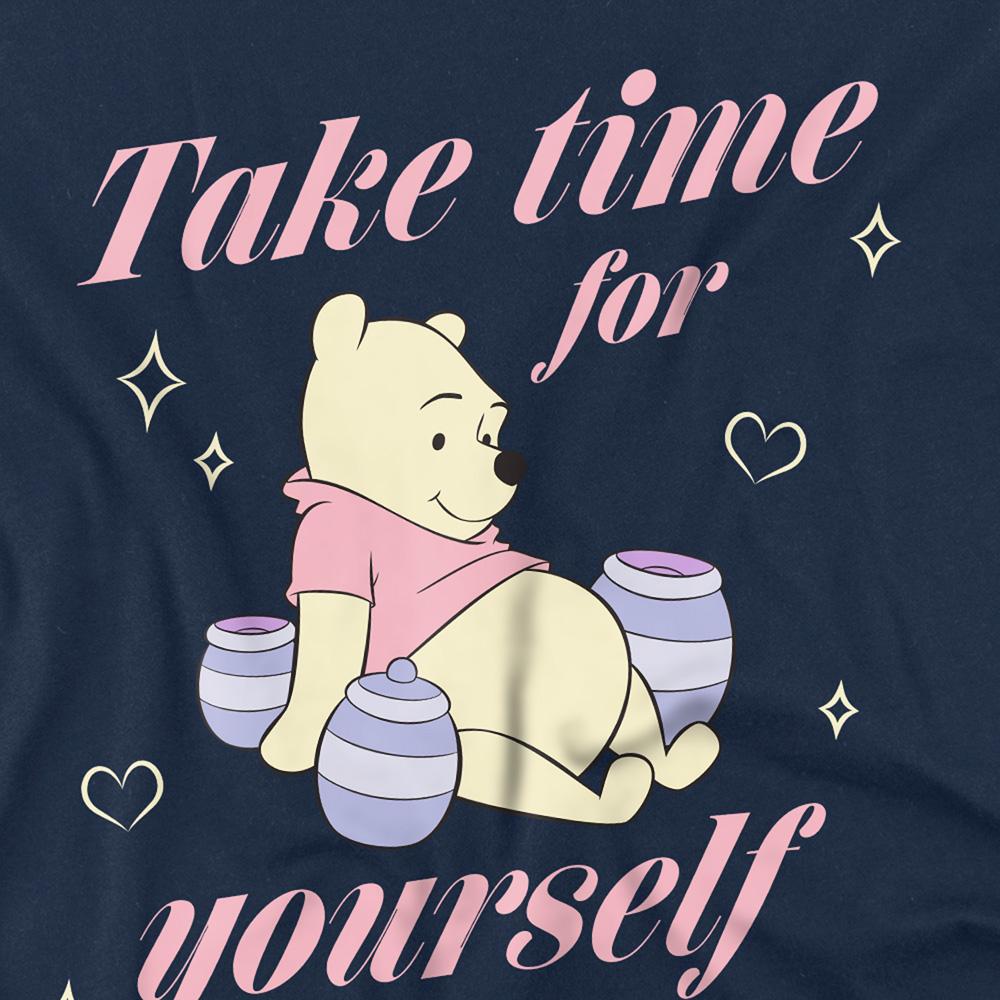 Deep Navy - Side - Winnie the Pooh Unisex Adult Take Time T-Shirt