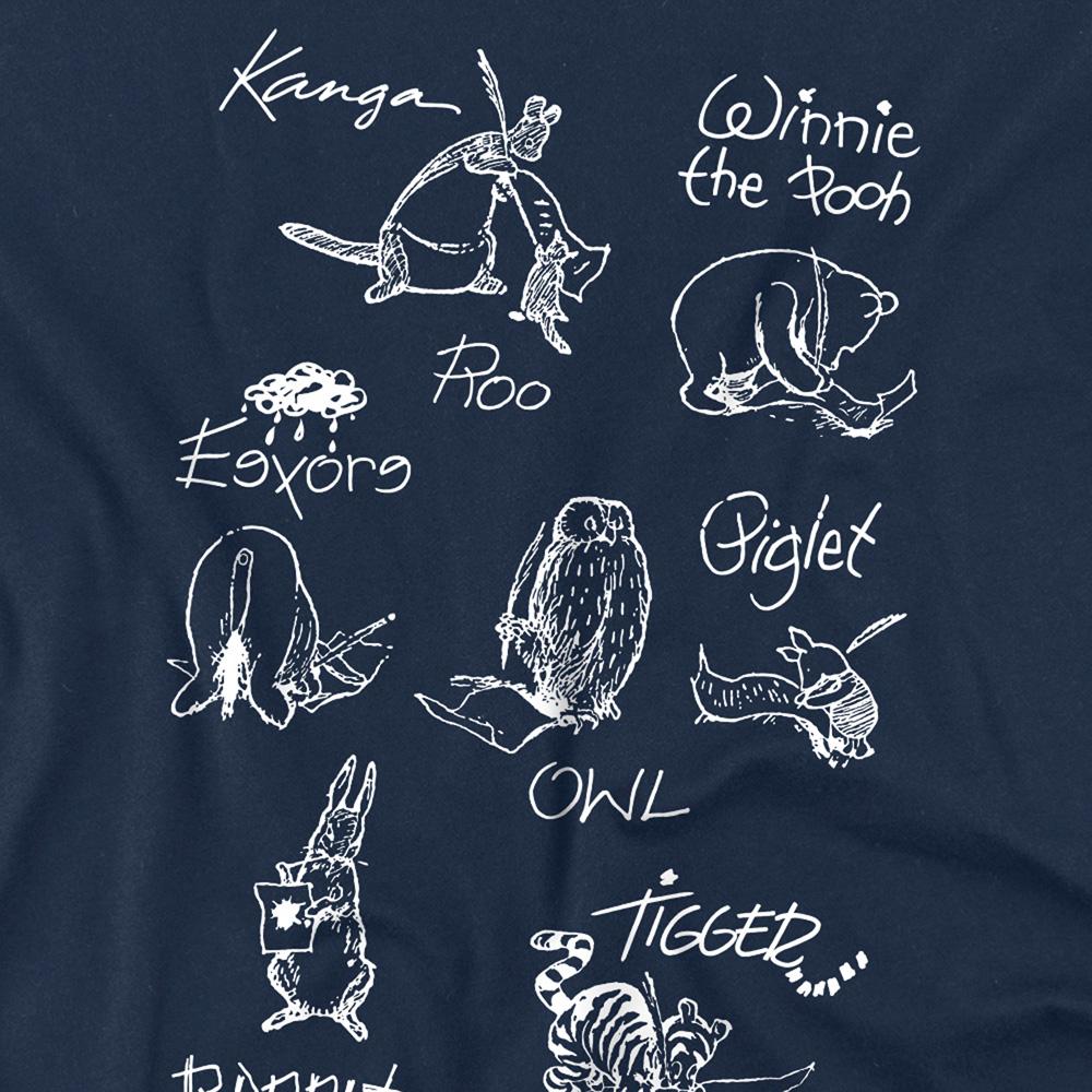 Deep Navy - Side - Winnie the Pooh Unisex Adult Classic Characters T-Shirt