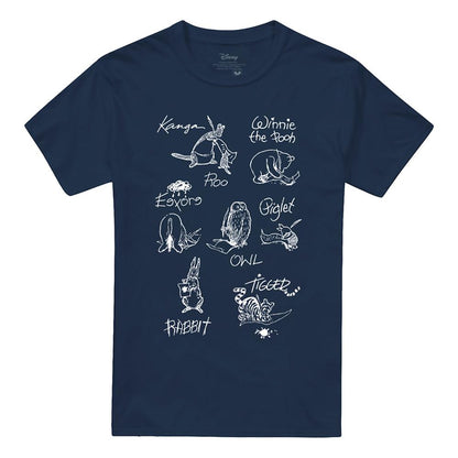 Deep Navy - Front - Winnie the Pooh Unisex Adult Classic Characters T-Shirt