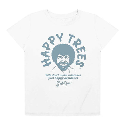 White - Front - Bob Ross Womens-Ladies We Don´t Make Mistakes T-Shirt