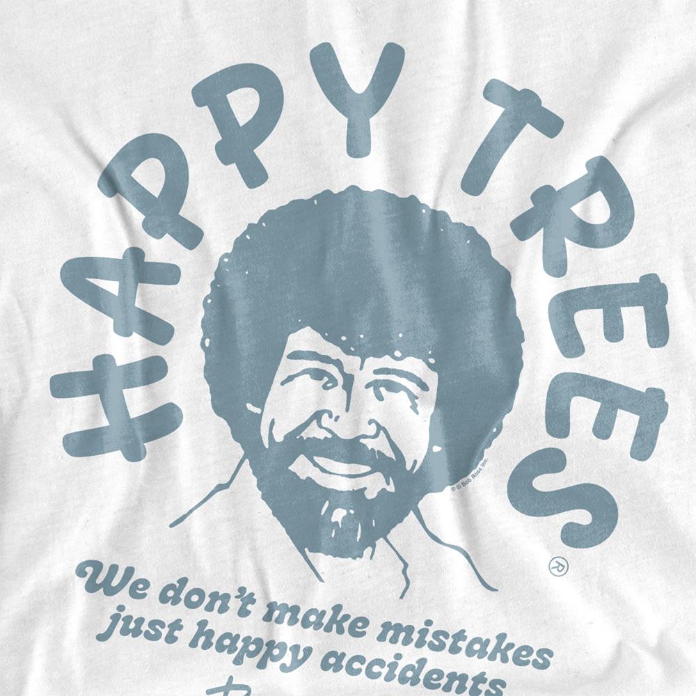 White - Back - Bob Ross Childrens-Kids We Don´t Make Mistakes T-Shirt