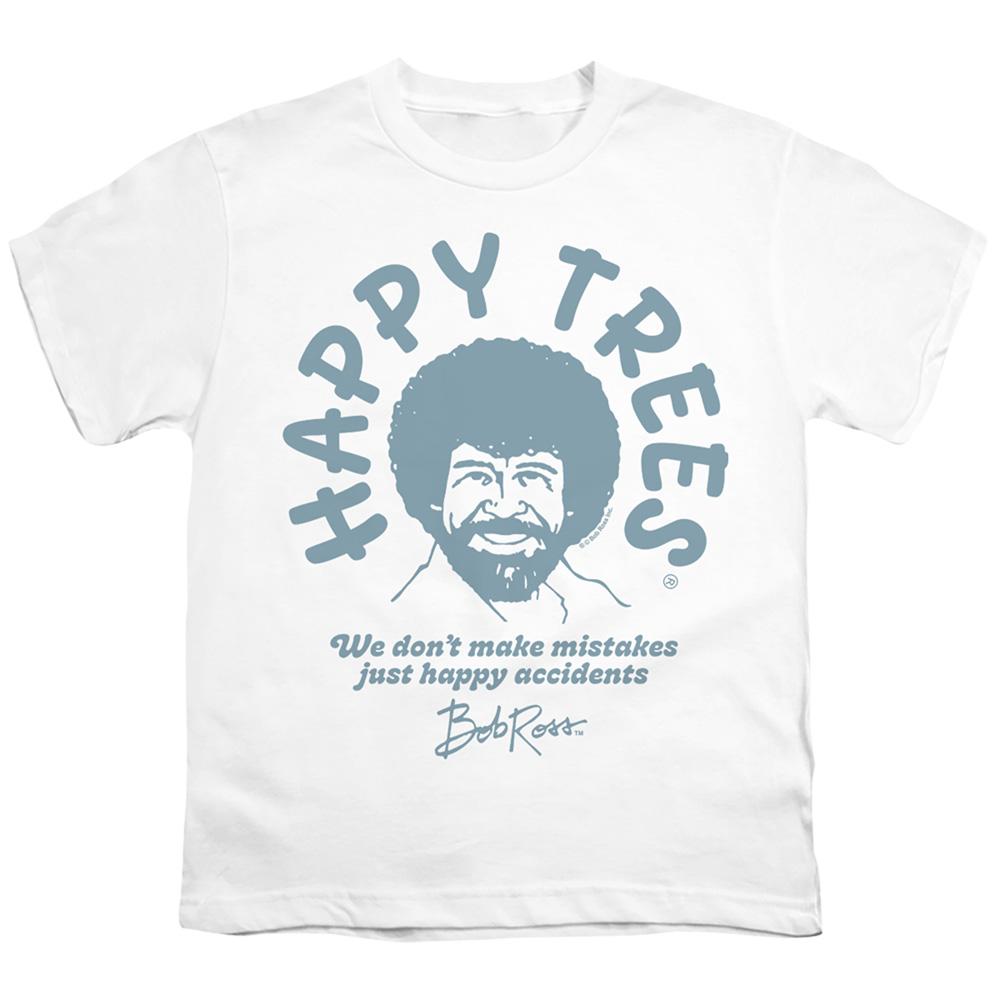 White - Front - Bob Ross Childrens-Kids We Don´t Make Mistakes T-Shirt