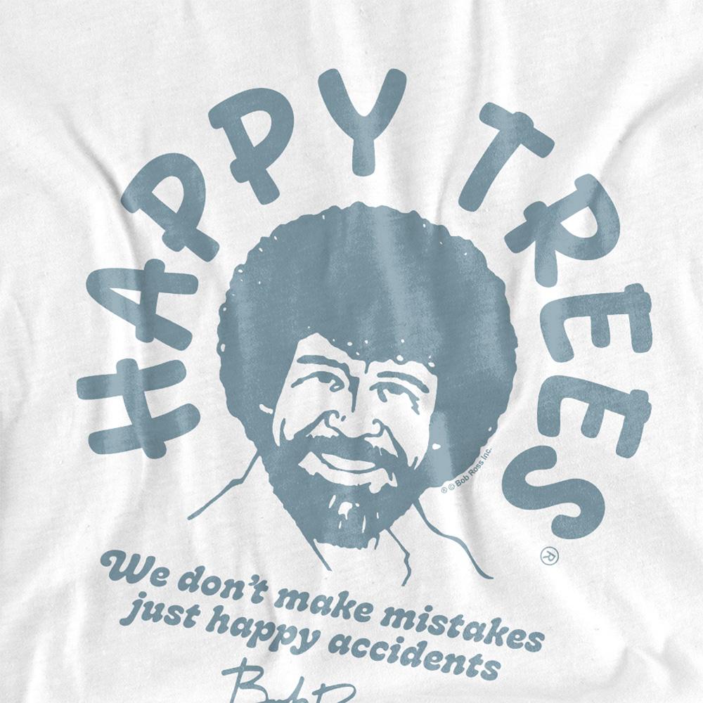White - Side - Bob Ross Womens-Ladies We Don´t Make Mistakes Fitted T-Shirt