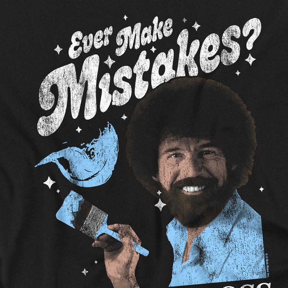 Black - Side - Bob Ross Unisex Adult Ever Make Mistakes? T-Shirt