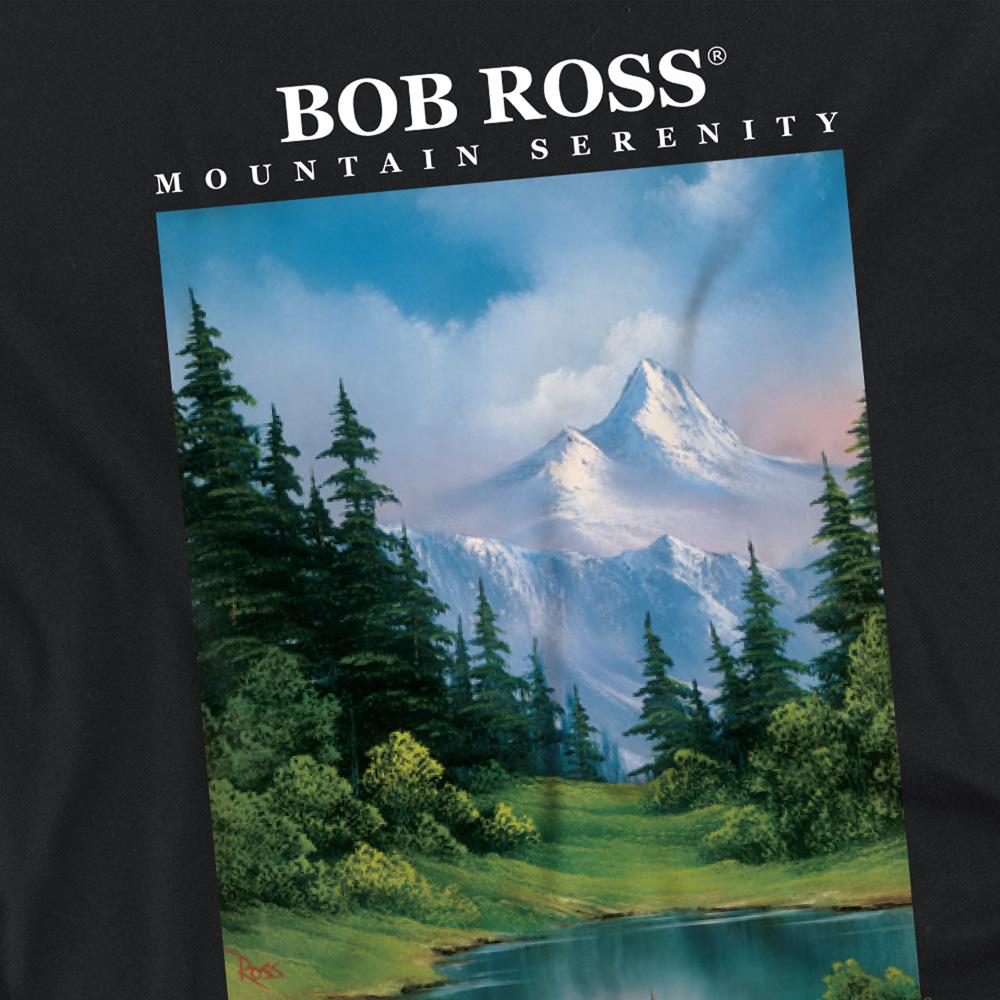 Black - Lifestyle - Bob Ross Womens-Ladies Mountain Serenity Regular T-Shirt