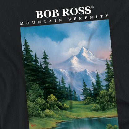 Black - Lifestyle - Bob Ross Womens-Ladies Mountain Serenity Regular T-Shirt