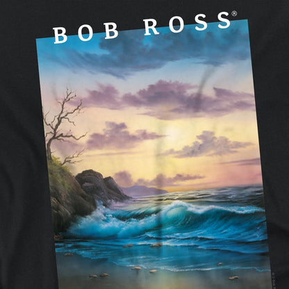Black - Lifestyle - Bob Ross Womens-Ladies By The Sea Regular T-Shirt