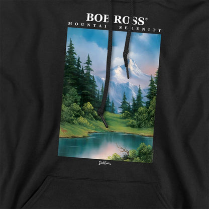 Black - Side - Bob Ross Unisex Adult Mountain Serenity Hoodie