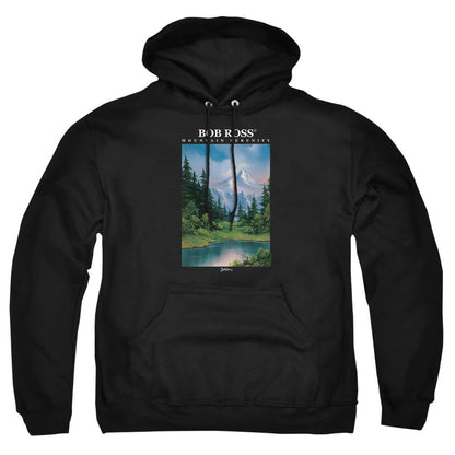 Black - Front - Bob Ross Unisex Adult Mountain Serenity Hoodie