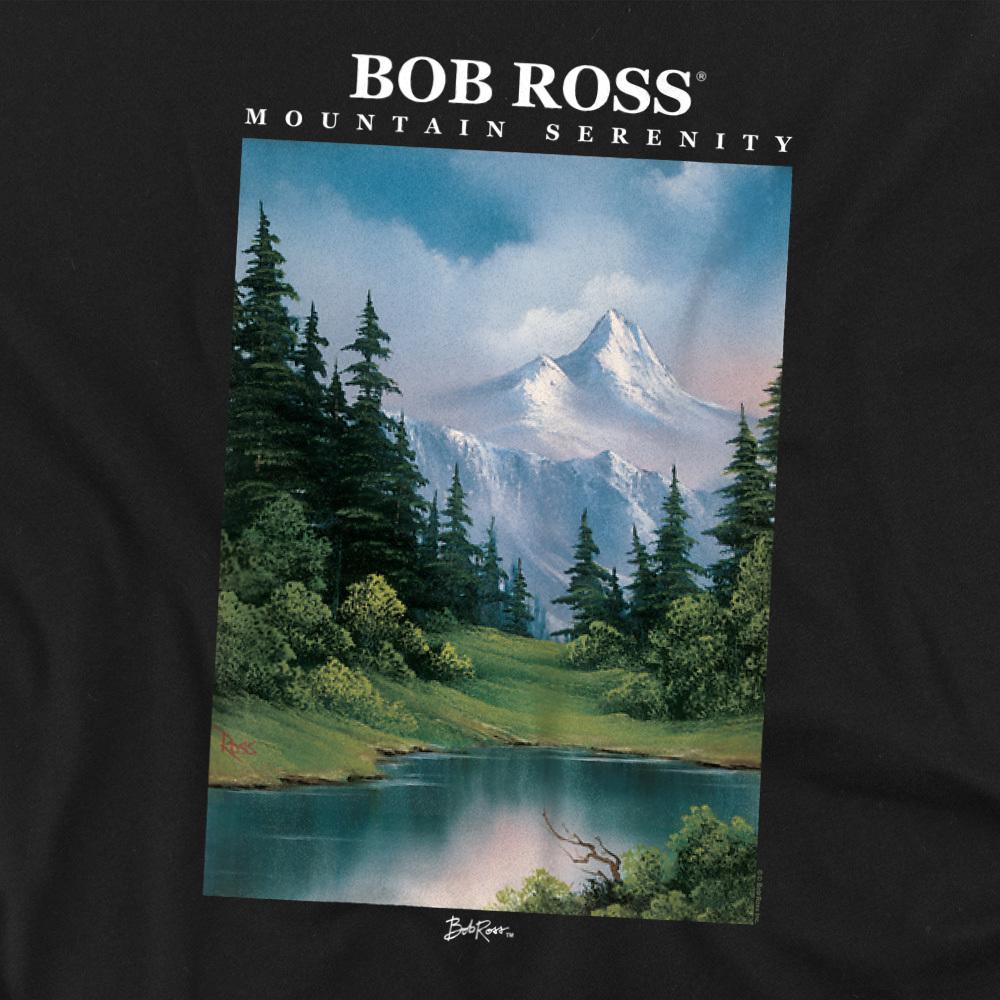 Black - Side - Bob Ross Unisex Adult Mountain Serenity Long-Sleeved T-Shirt