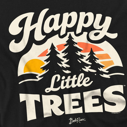 Black - Side - Bob Ross Unisex Adult Happy Little Trees Sunrise T-Shirt