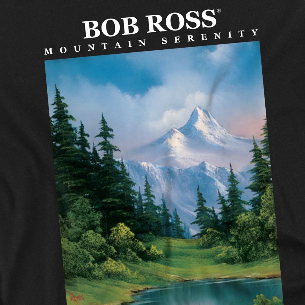 Black - Side - Bob Ross Unisex Adult Mountain Serenity T-Shirt