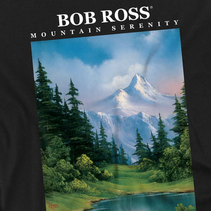 Black - Side - Bob Ross Unisex Adult Mountain Serenity T-Shirt