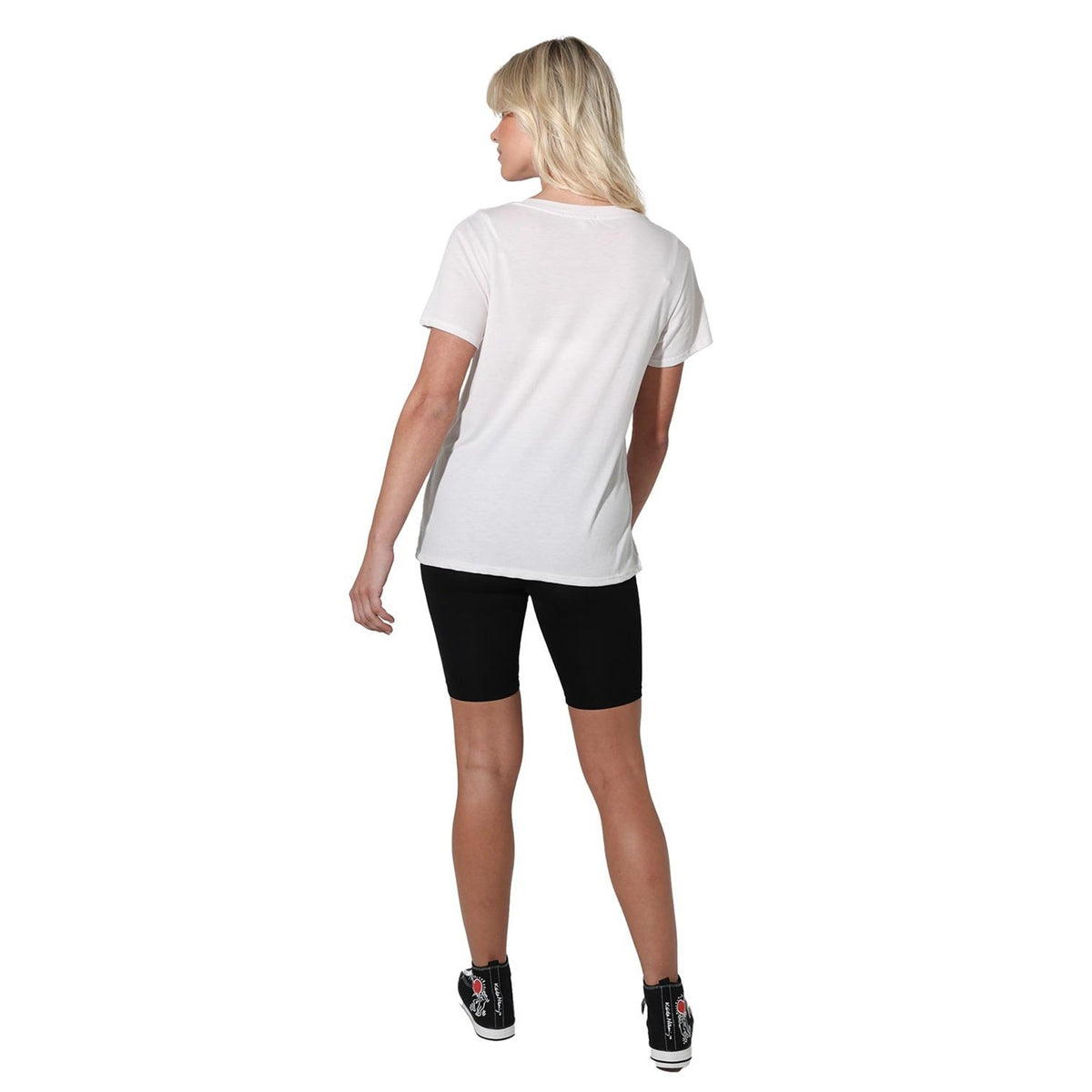White - Back - Bob Ross Womens-Ladies Badge Regular T-Shirt