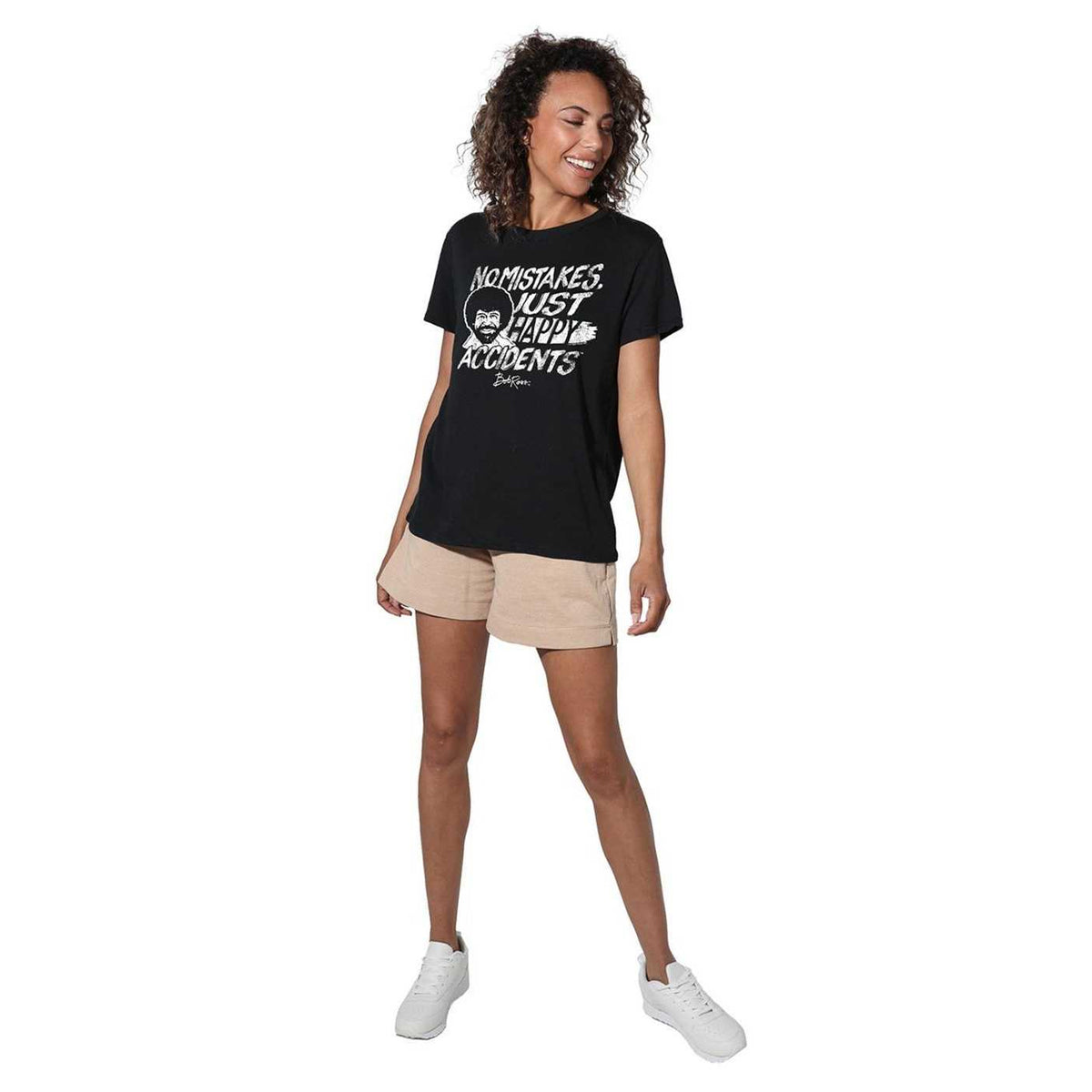Black - Lifestyle - Bob Ross Womens-Ladies Happy Accidents Regular T-Shirt