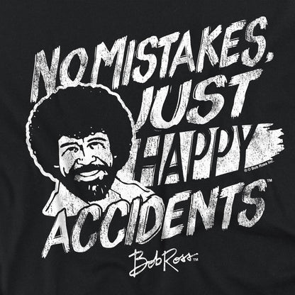 Black - Pack Shot - Bob Ross Womens-Ladies Happy Accidents Regular T-Shirt