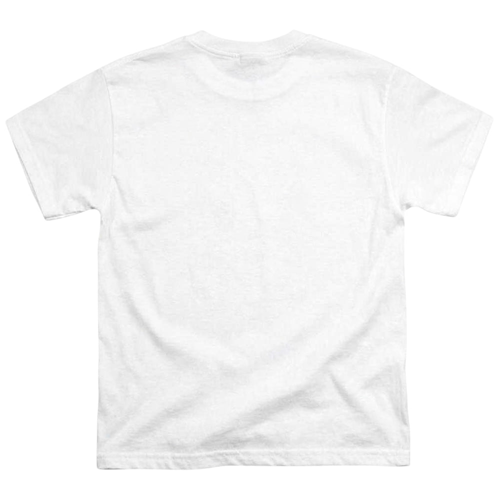 White - Back - Bob Ross Childrens-Kids Badge T-Shirt