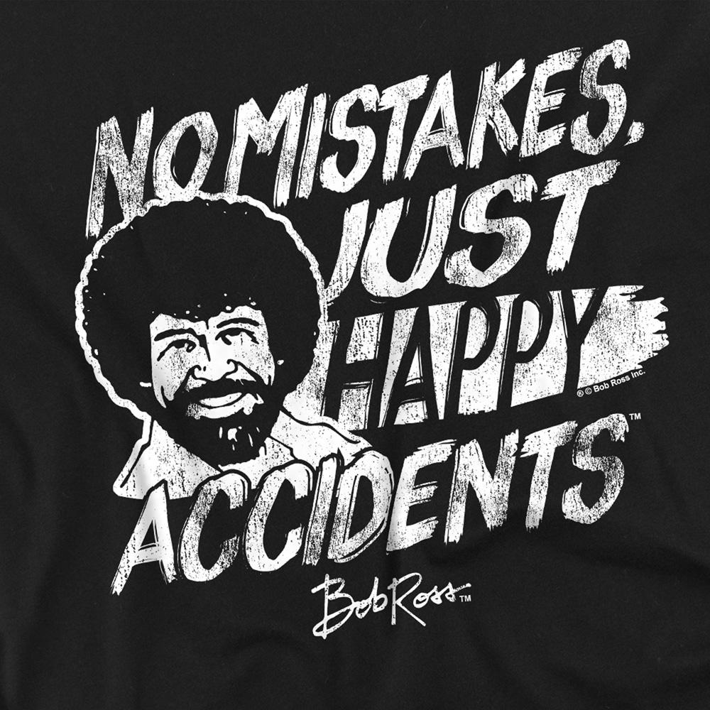 Black - Lifestyle - Bob Ross Womens-Ladies Happy Accidents Fitted T-Shirt