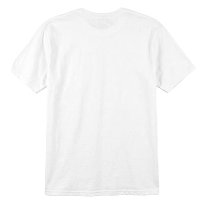 White - Back - Bob Ross Unisex Adult Badge T-Shirt