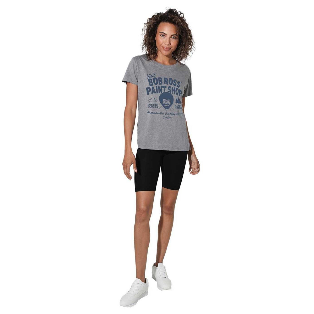 Athletic Heather Marl - Lifestyle - Bob Ross Womens-Ladies Paint Shop Regular T-Shirt