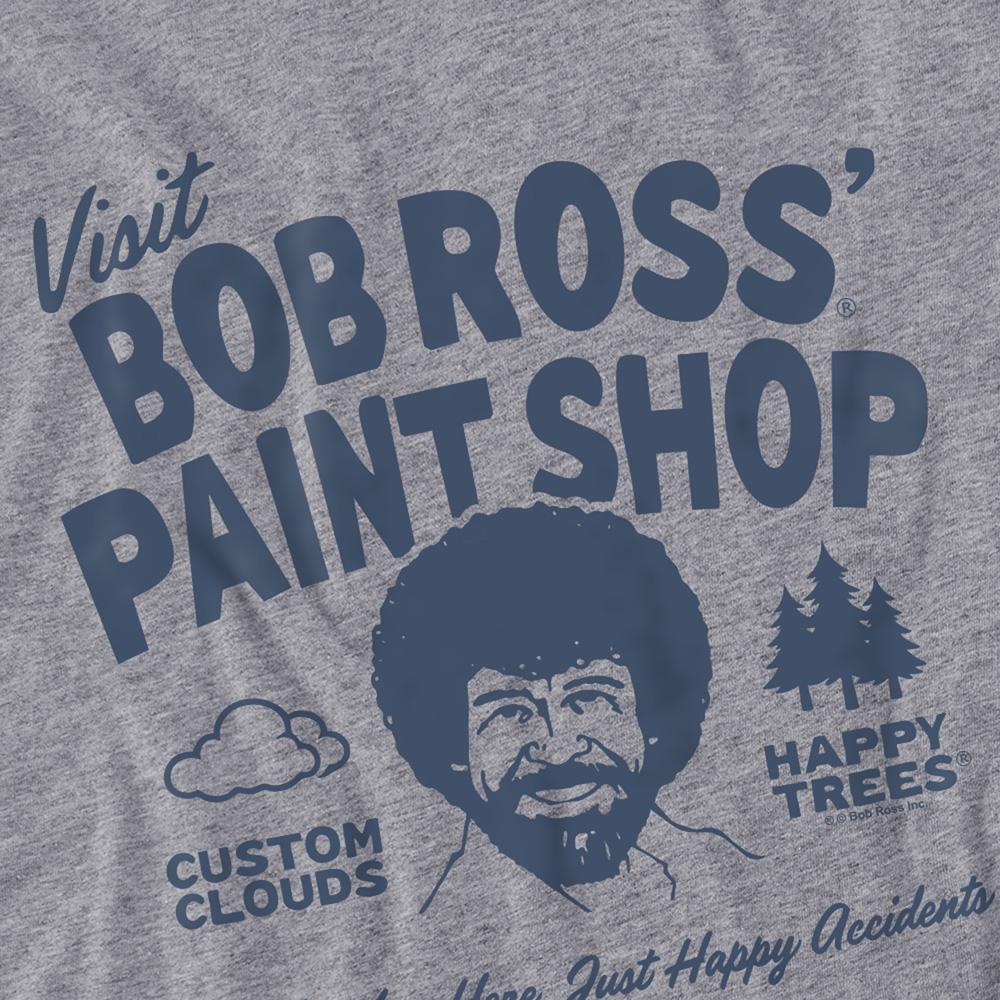 Athletic Heather Marl - Pack Shot - Bob Ross Womens-Ladies Paint Shop Regular T-Shirt