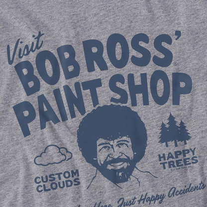 Athletic Heather Marl - Pack Shot - Bob Ross Womens-Ladies Paint Shop Regular T-Shirt