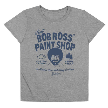 Athletic Heather Marl - Front - Bob Ross Womens-Ladies Paint Shop Regular T-Shirt