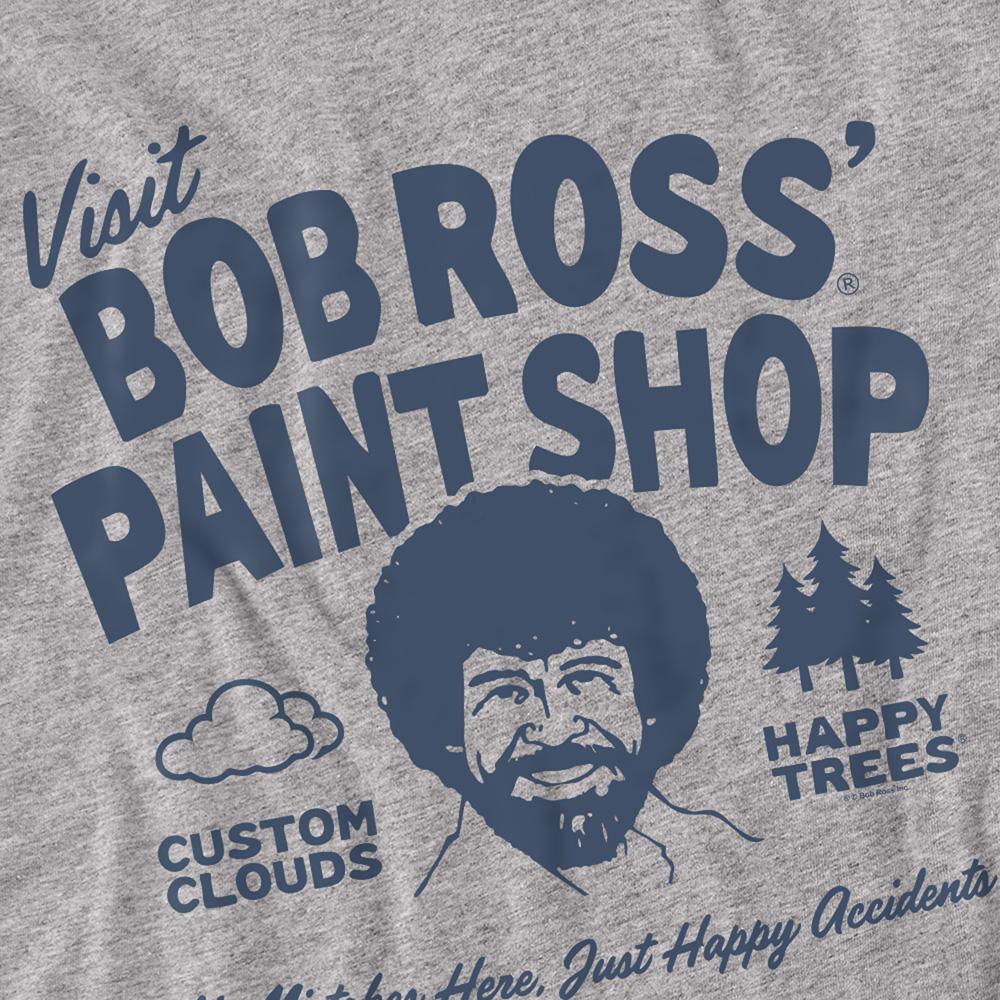 Athletic Heather - Side - Bob Ross Childrens-Kids Paint Shop T-Shirt