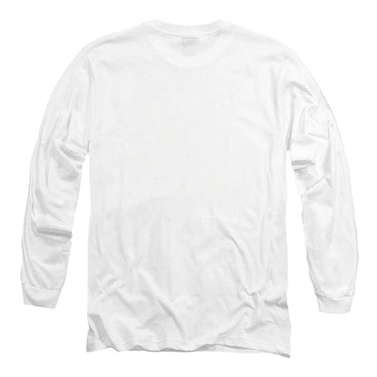 White - Back - Bob Ross Unisex Adult A Warm Winter Long-Sleeved T-Shirt