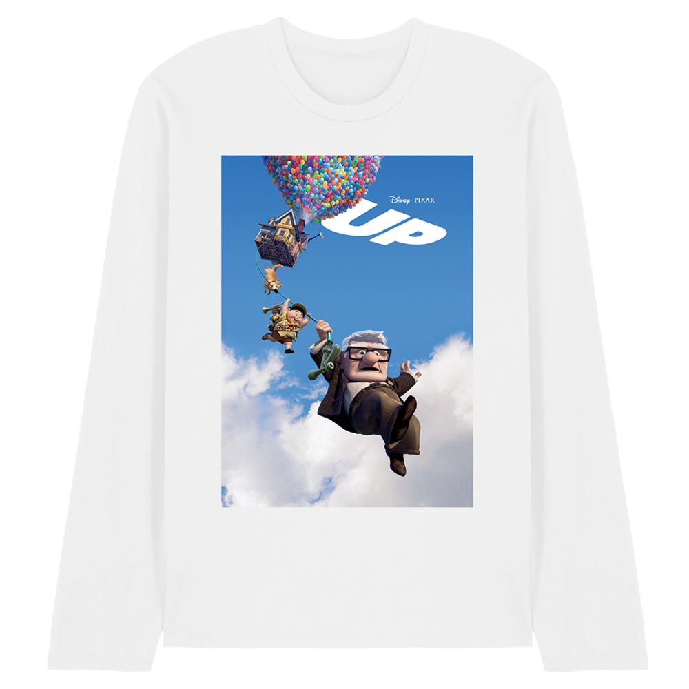 White - Front - Up Unisex Adult Movie Poster Long-Sleeved T-Shirt
