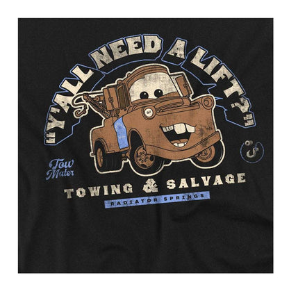 Black - Side - Cars Unisex Adult Tow Mater Retro Long-Sleeved T-Shirt