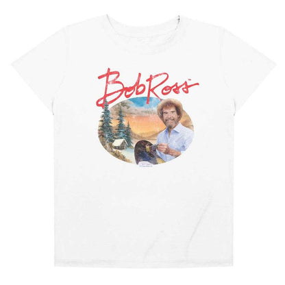 White - Front - Bob Ross Womens-Ladies A Warm Winter Regular T-Shirt