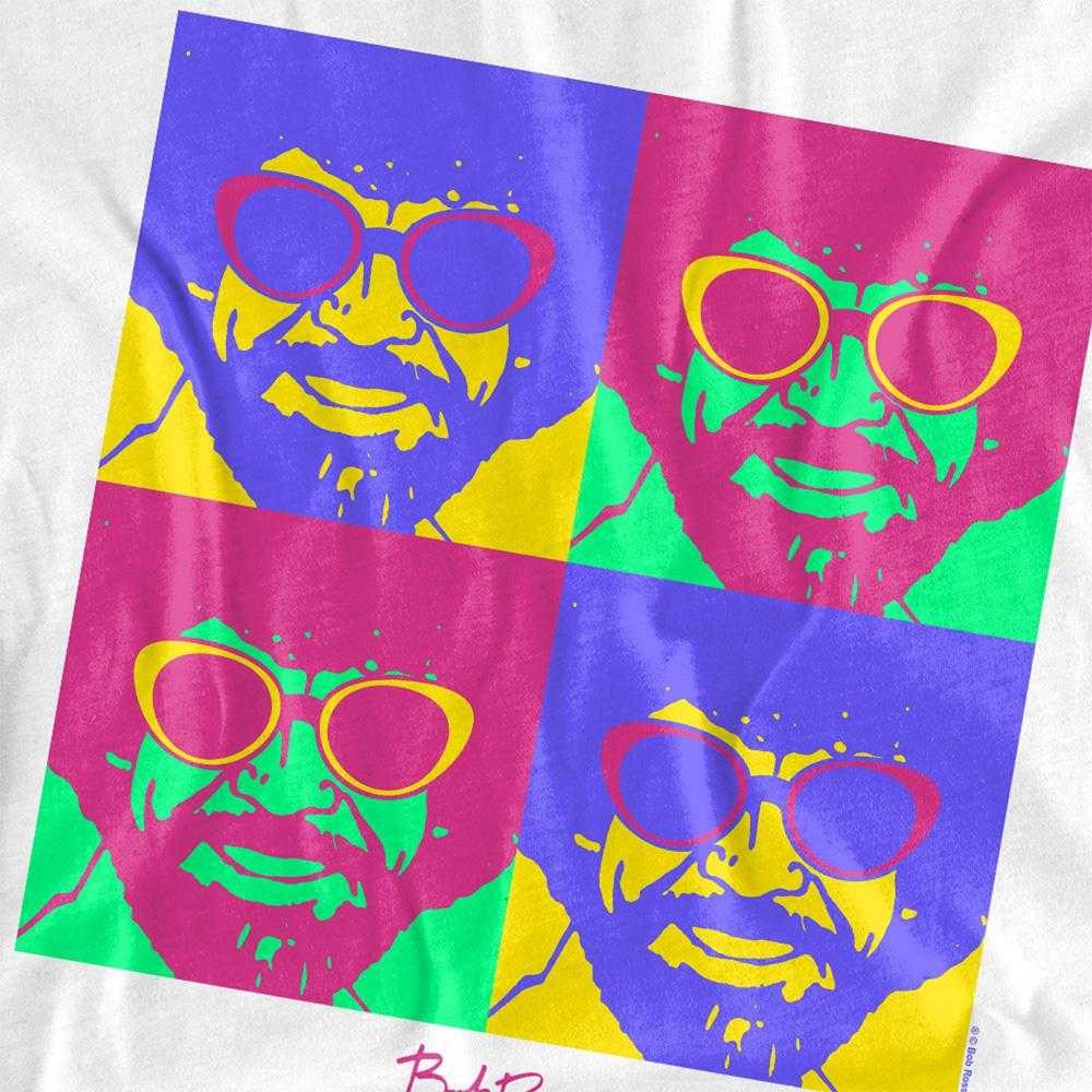 White - Side - Bob Ross Childrens-Kids Pop Art T-Shirt
