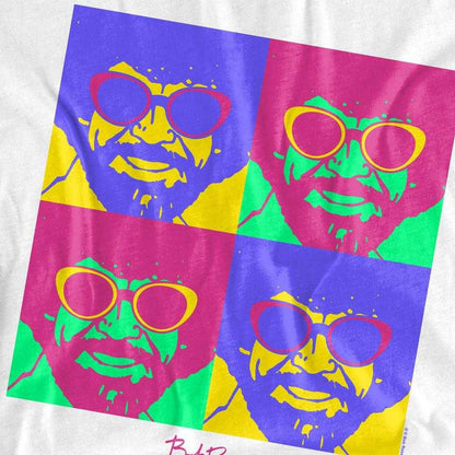 White - Side - Bob Ross Childrens-Kids Pop Art T-Shirt