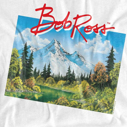 White - Side - Bob Ross Womens-Ladies Valley Signature Regular T-Shirt